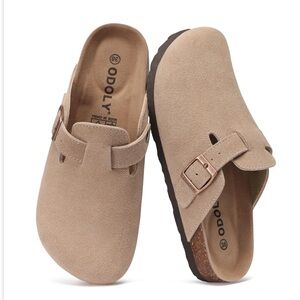 Genuine Suede Clog Arch-Support TAN Unisex Size 36